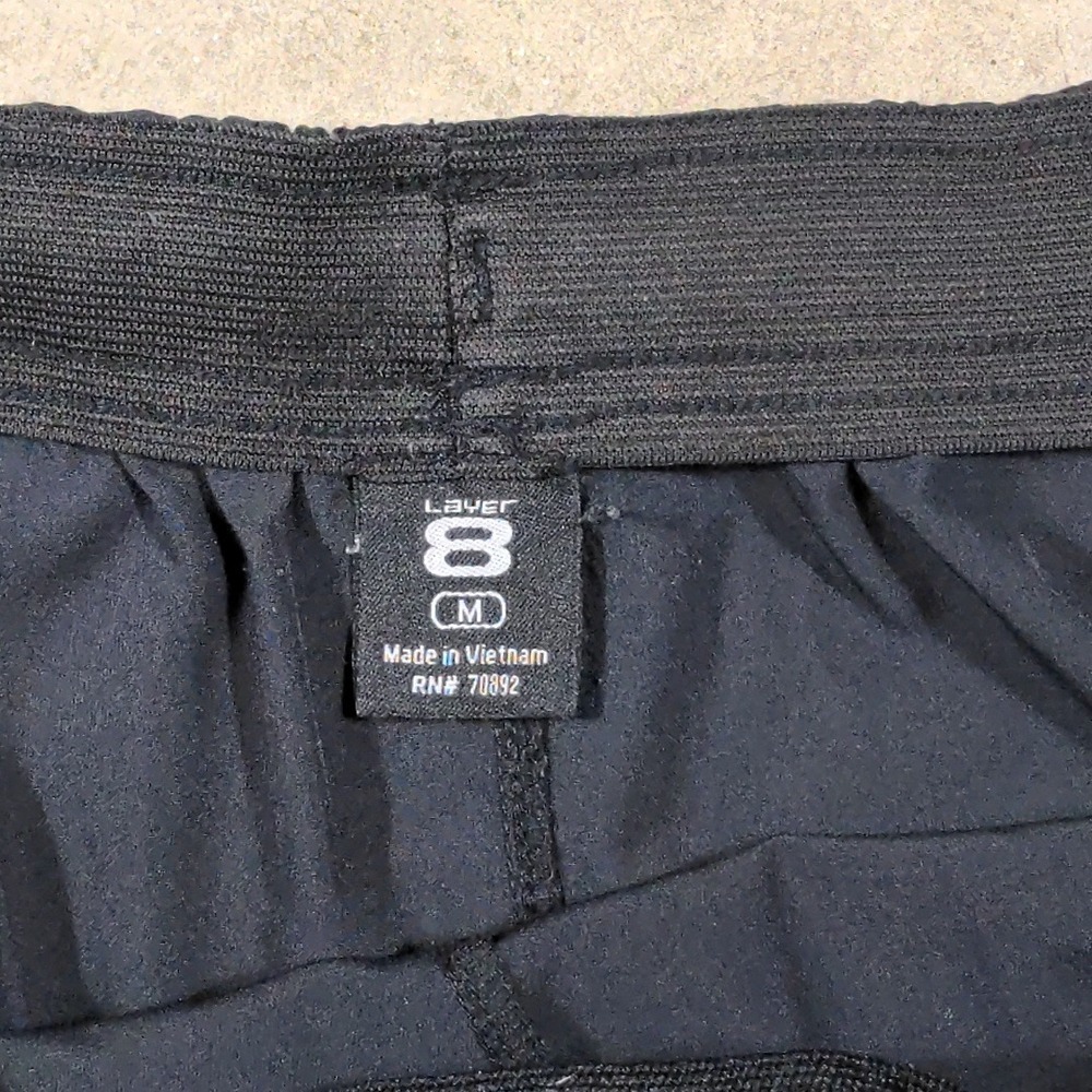 Layer 8 Womens Athletic Shorts Black Medium M Drawstring Elastic Waist Gym Run - Picture 5 of 9